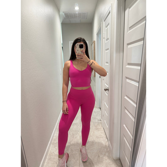 lululemon sonic pink align leggings - size 4, 25" inseam