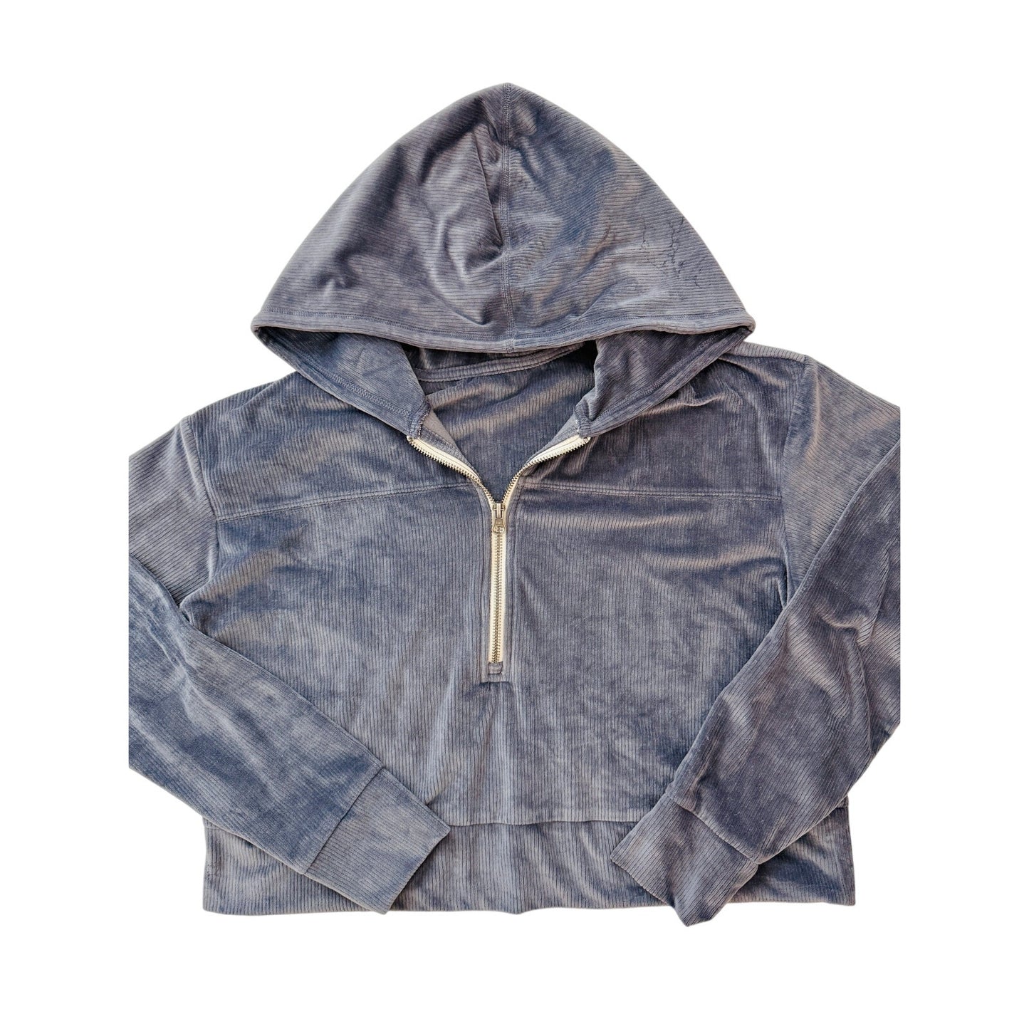 Vuori haven 1/2 zip hoodie azure blue - size medium