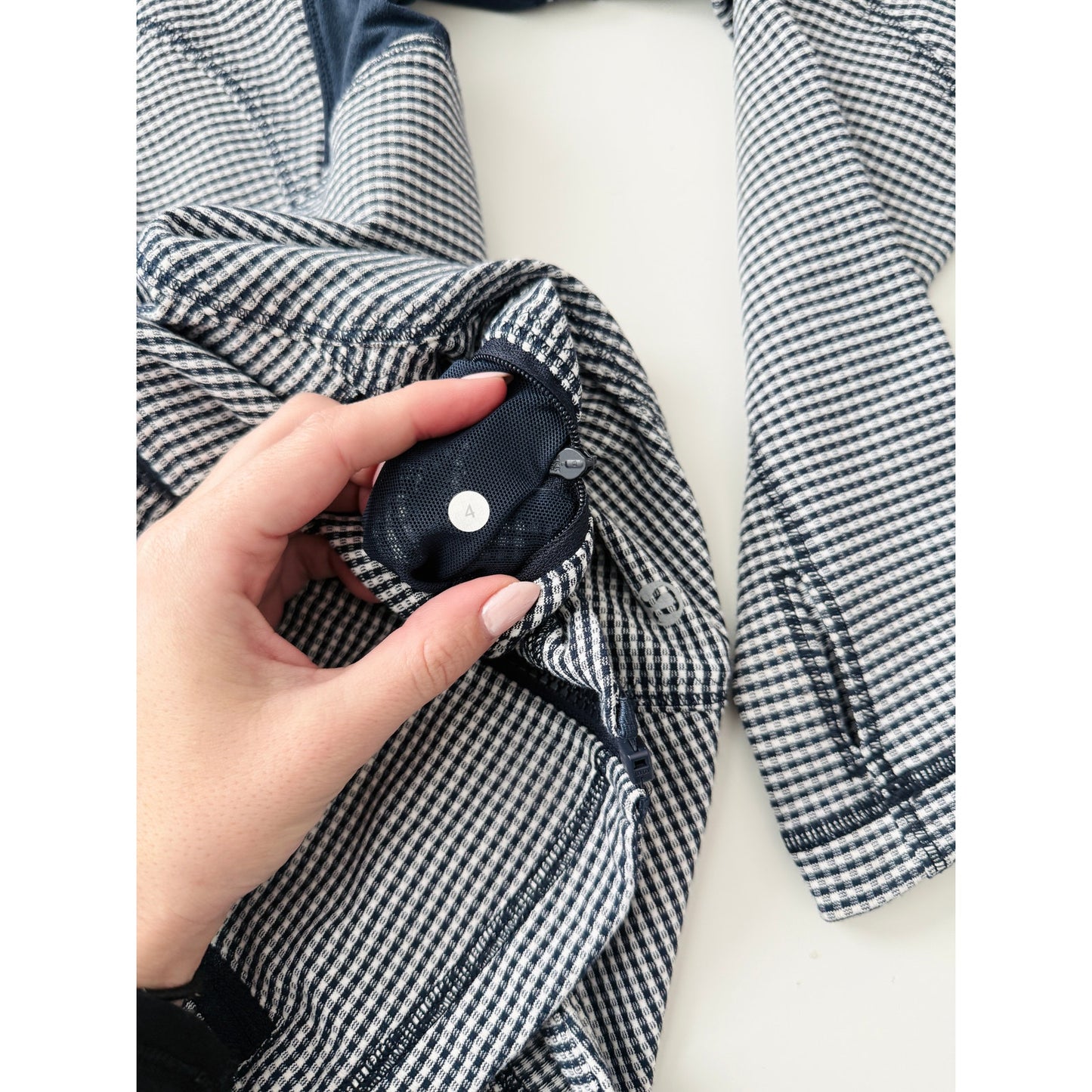 Lululemon navy blue gingham jacket - size 4