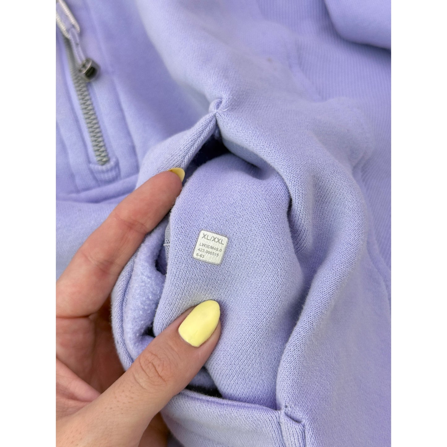 lululemon lilac smoke 1/2 zip scuba hoodie - size XL/XXL
