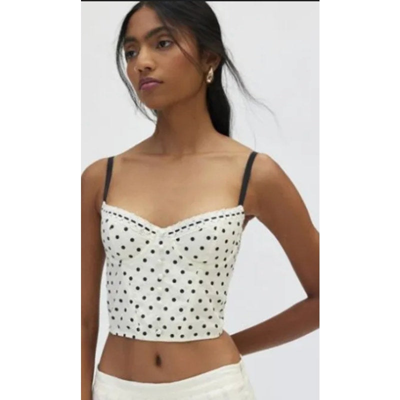urban outfitters polka dot corset tank - size medium