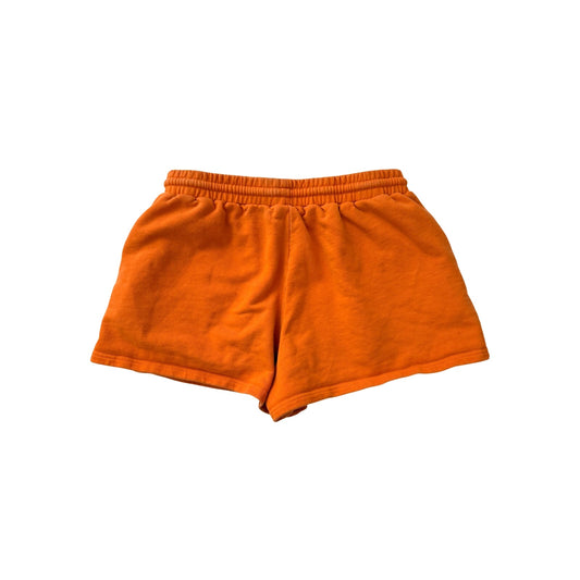 white fox orange sweatshorts - size large