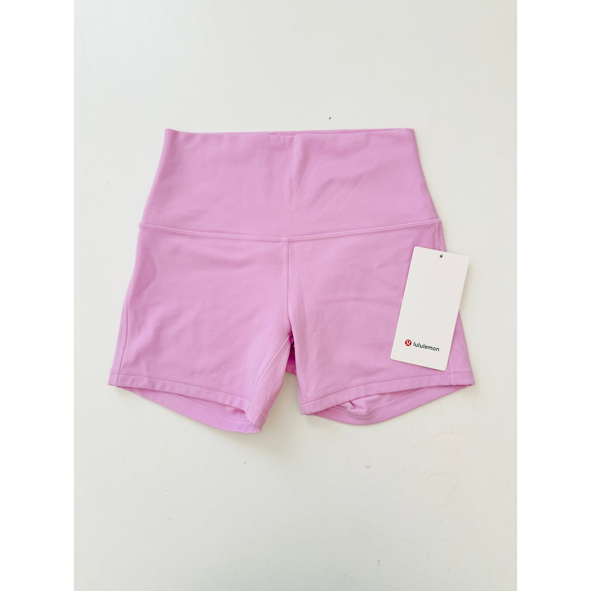lululemon vita pink align high rise shorts - size 6, 4"