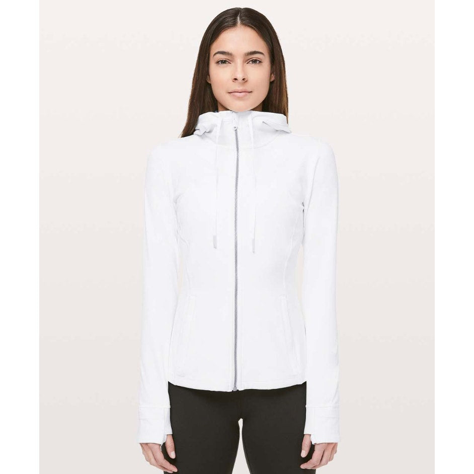 Lululemon white hooded define jacket - size 4