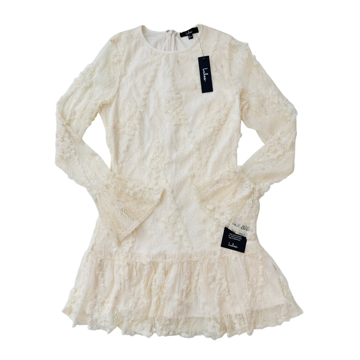Lulus lace long sleeve mini dress - size medium