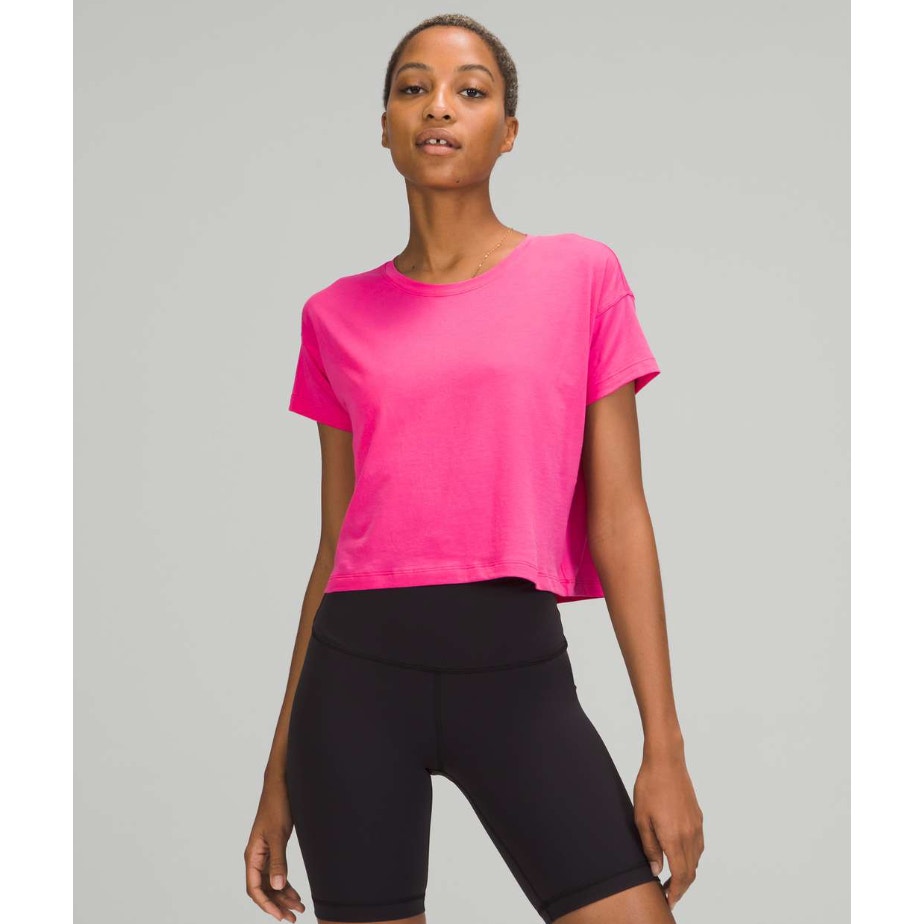 Lululemon sonic pink cates tee - size 6