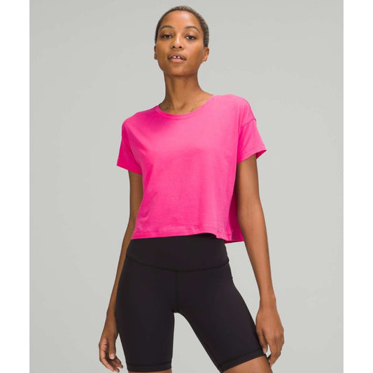 Lululemon sonic pink cates tee - size 6