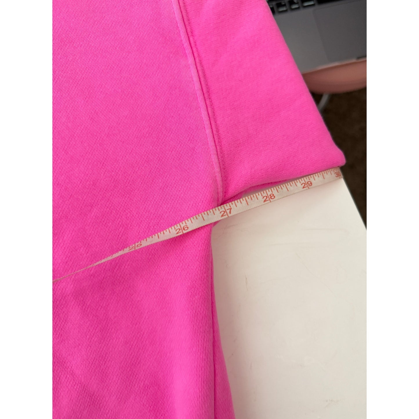 gap pink mini logo cropped hoodie - size large