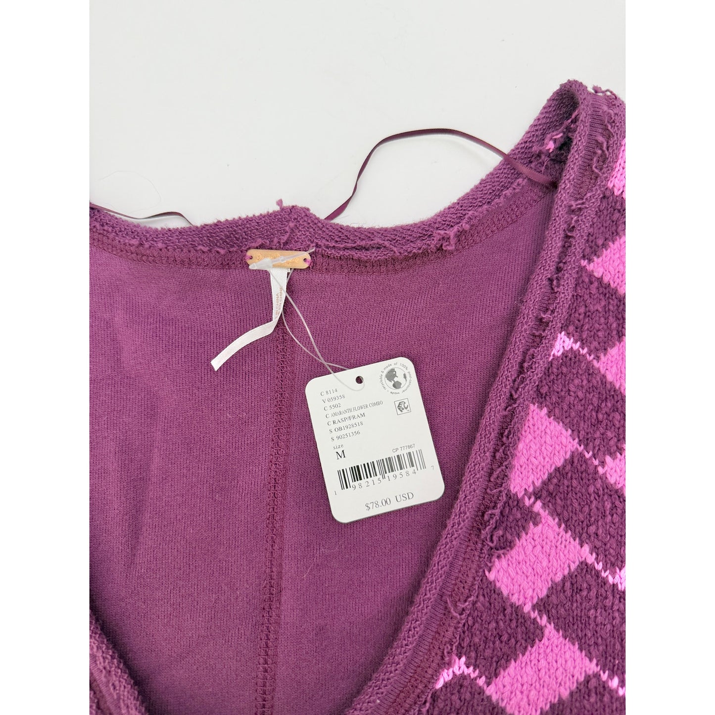 Free people Lola sweater vest in purple - size medium