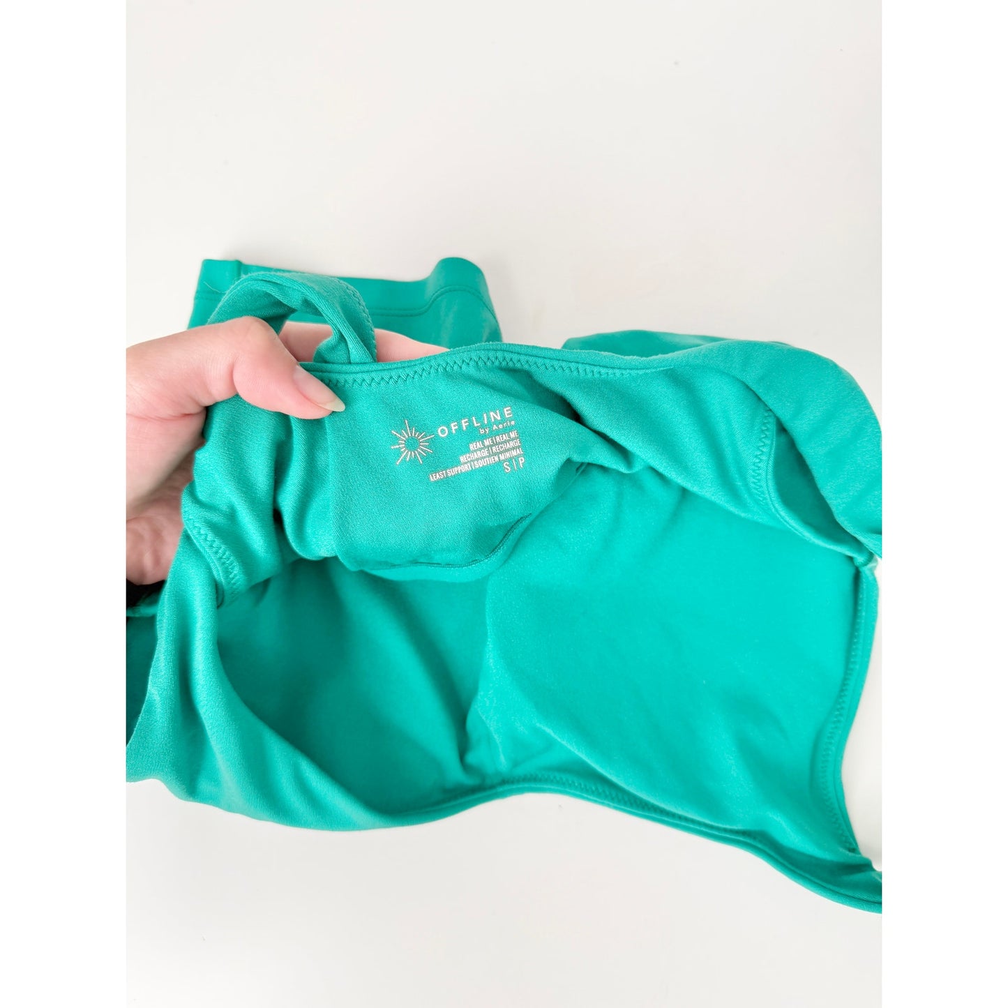 Aerie green athletic crossover biker set - size small