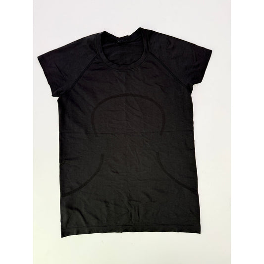 lululemon black short sleeve swifty tech 2.0 - size 10