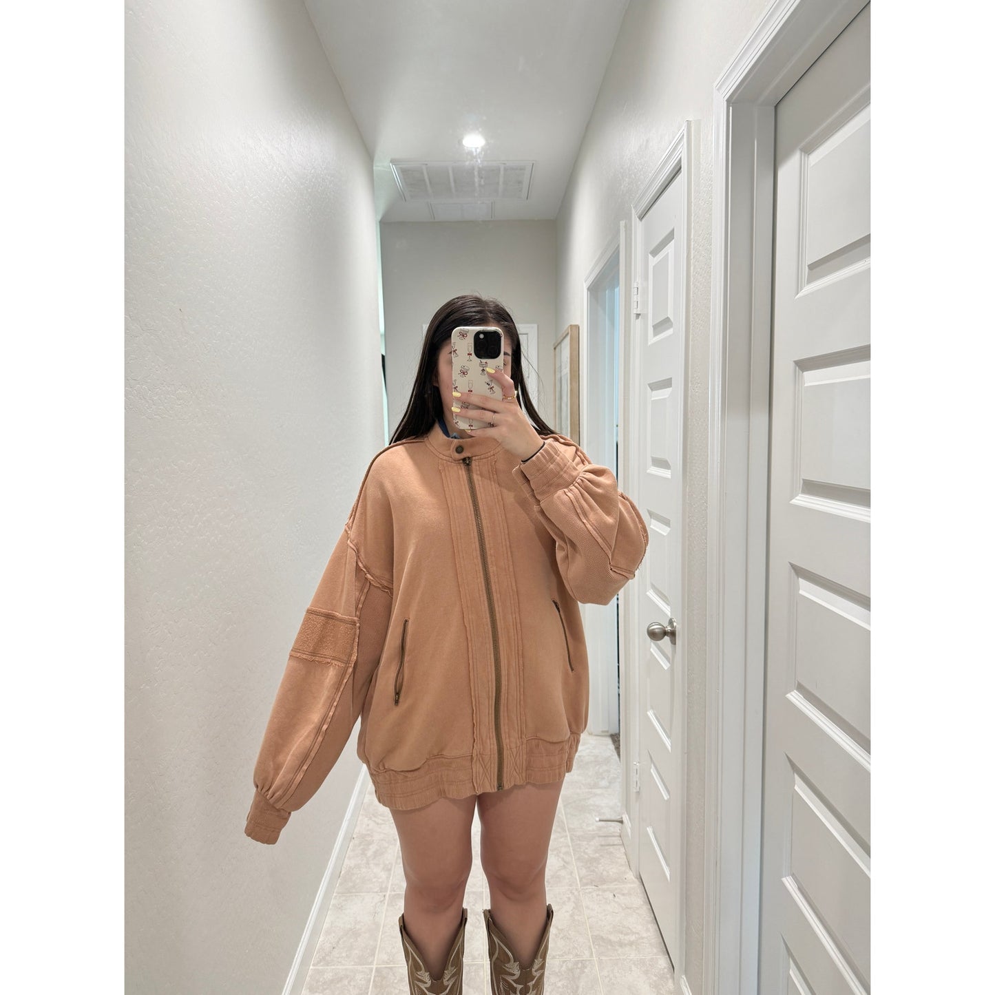 Free people we the free lou moto zip jacket - size medium