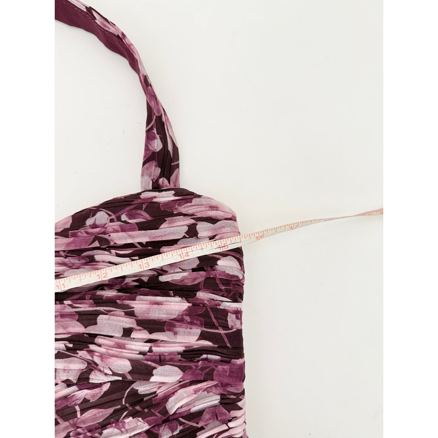 Lulu's burgundy floral pleated maxi dress - size small