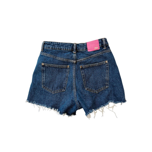 zara dark wash high rise shorts - size 4