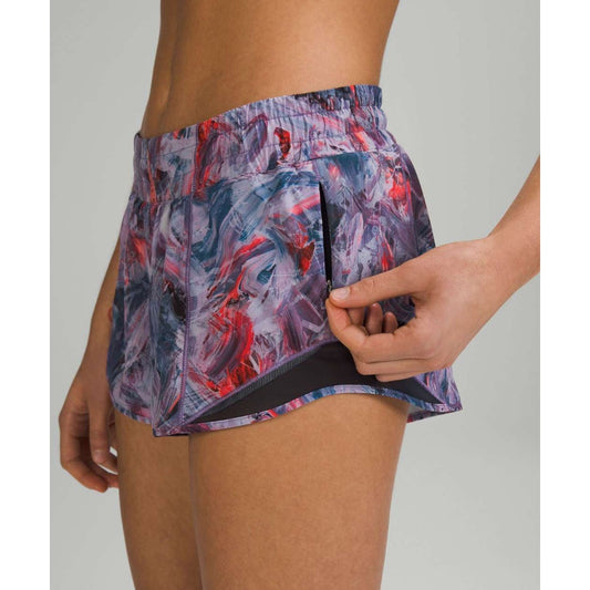 Lululemon patterened hotty hot shorts - size 6, 2.5"" inseam