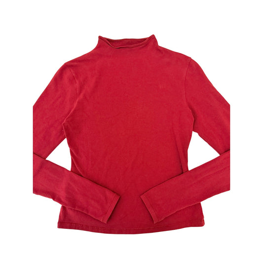skims cotton jersey long sleeve brick red - size medium