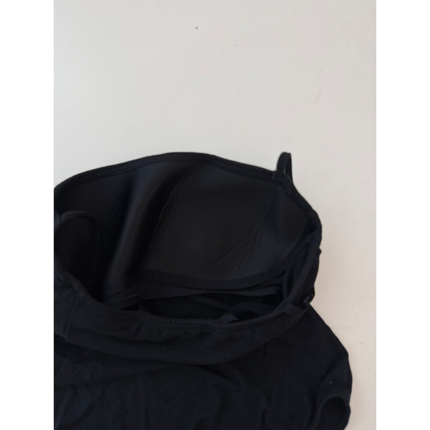 skims black bodysuit with built in bra - size small