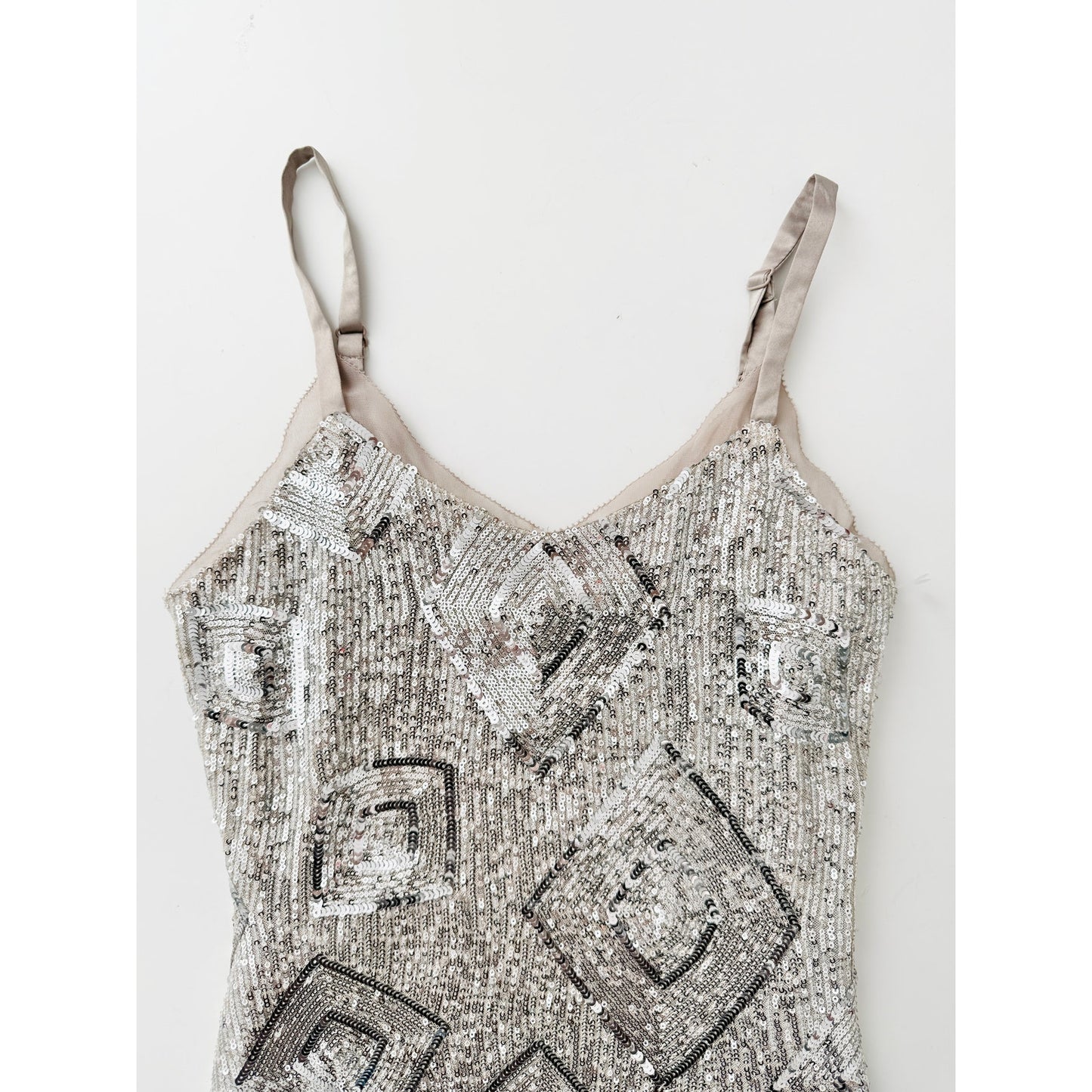 skies are blue silver sequin mini dres - size small