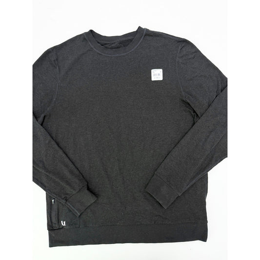 Vuori Men's black heather ponto performance crewneck - size XL