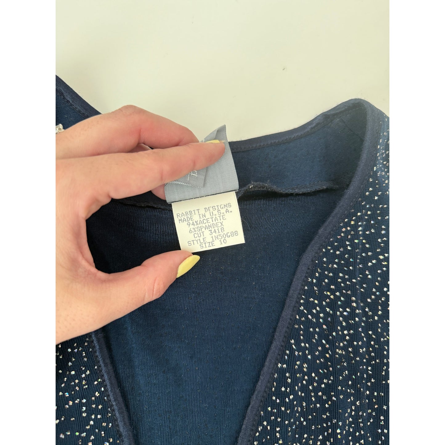 Vintage Rabbit rhinestone navy blue cardigan - size 10