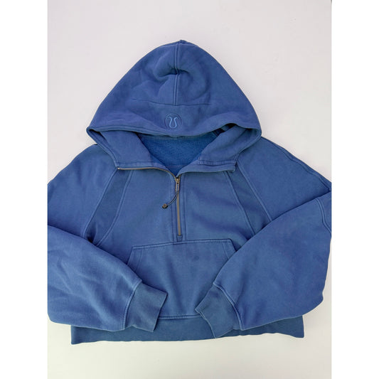 lululemon pitch blue 1/2 zip scuba hoodie - size M/L